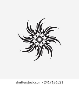 schwarzes Stamm, Vektorlogo, Design-Symbol und Zeichenstamm