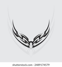 Vector tribal negro diseño de logotipo icono y signo tribal