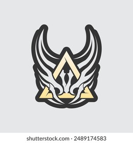 black tribal vector logo design icon and sign tribal