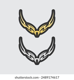 black tribal vector logo design icon and sign tribal