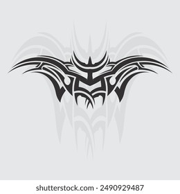 black tribal vector logo design icon and sign tribal