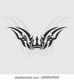 black tribal vector logo design icon and sign tribal