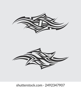 black tribal vector logo design icon and sign tribal