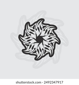 black tribal vector logo design icon and sign tribal