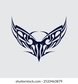 schwarzer Stamm Vektor Logo Design Symbol und Zeichen Stamm