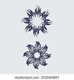 schwarzer Stamm Vektor Logo Design Symbol und Zeichen Stamm