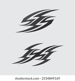 black tribal vector logo design icon and sign tribal