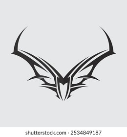 Icono de diseño de logotipo de Vector tribal negro y signo tribal