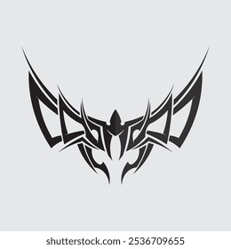 ícone de design de logotipo de vetor tribal preto e sinal tribal