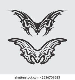 ícone de design de logotipo de vetor tribal preto e sinal tribal