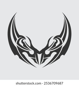 Icono de diseño de logotipo de Vector tribal negro y signo tribal