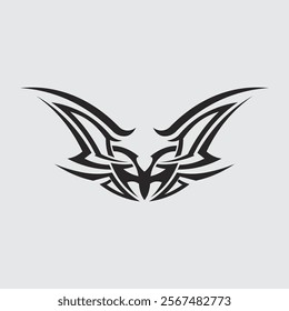 black tribal vector logo design icon and sign tribal