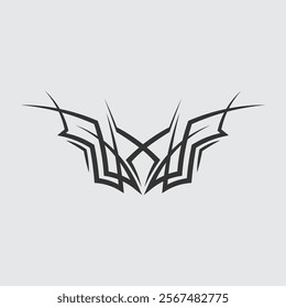 black tribal vector logo design icon and sign tribal