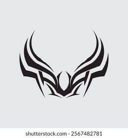 black tribal vector logo design icon and sign tribal