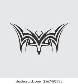 black tribal vector logo design icon and sign tribal