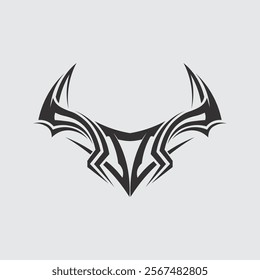 black tribal vector logo design icon and sign tribal