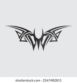 black tribal vector logo design icon and sign tribal