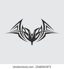 black tribal vector logo design icon and sign tribal