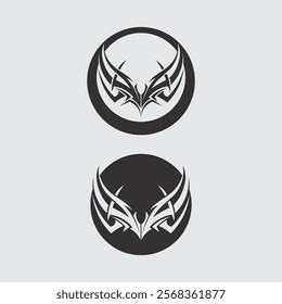 black tribal vector logo design icon and sign tribal