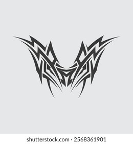 black tribal vector logo design icon and sign tribal