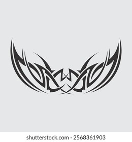 black tribal vector logo design icon and sign tribal