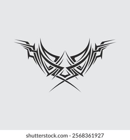 black tribal vector logo design icon and sign tribal