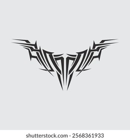 black tribal vector logo design icon and sign tribal