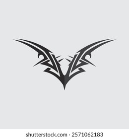 black tribal vector logo design icon and sign tribal