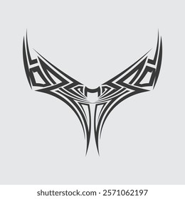 black tribal vector logo design icon and sign tribal