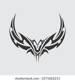 black tribal vector logo design icon and sign tribal