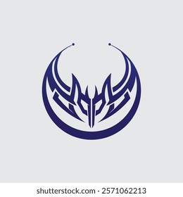 black tribal vector logo design icon and sign tribal