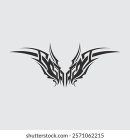 black tribal vector logo design icon and sign tribal