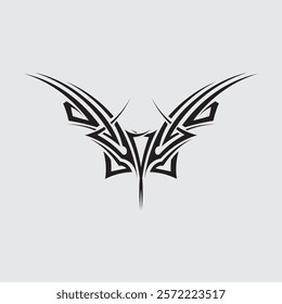 black tribal vector logo design icon and sign tribal