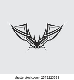 black tribal vector logo design icon and sign tribal