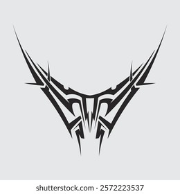 black tribal vector logo design icon and sign tribal