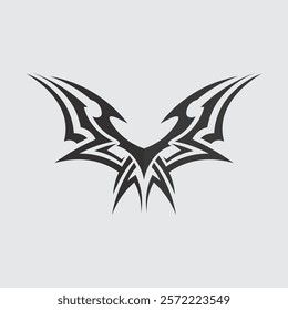 black tribal vector logo design icon and sign tribal