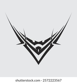 black tribal vector logo design icon and sign tribal