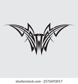 black tribal vector logo design icon and sign tribal