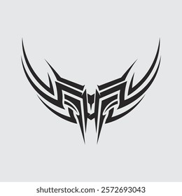 black tribal vector logo design icon and sign tribal
