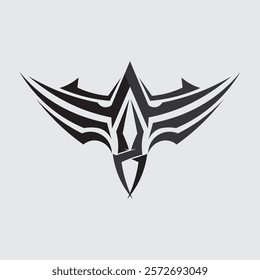 black tribal vector logo design icon and sign tribal