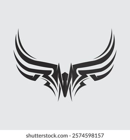 black tribal vector logo design icon and sign tribal