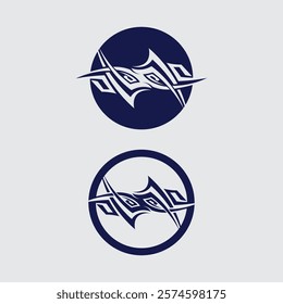 black tribal vector logo design icon and sign tribal