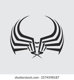 black tribal vector logo design icon and sign tribal