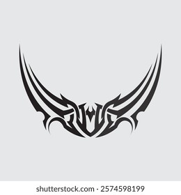 black tribal vector logo design icon and sign tribal