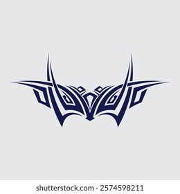 black tribal vector logo design icon and sign tribal