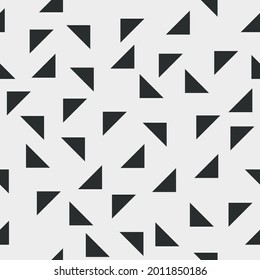 Black trioangles wallpaper. Vector. Seamless triangles.