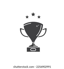 black trophy icon vector element design template web