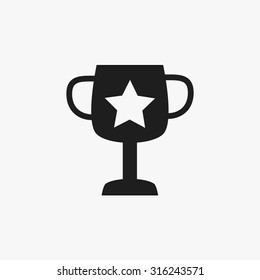Black trophy icons set. Vector Illustration eps10. 