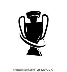 Diseño de Plantilla de concepto de logotipo de trofeo negro