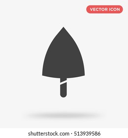 Black trowel vector icon on white background